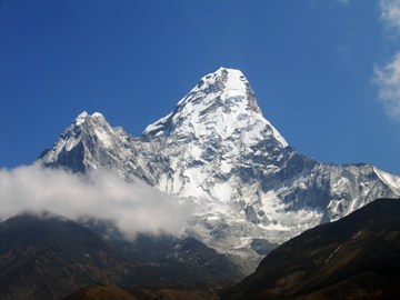 This photo of Ama Dablam in Nepal, the Jewel of the Himilayas and one of the most beautiful and "artistic" rock climbing experiences to be had, was taken by Italian photographer Guido Farina.